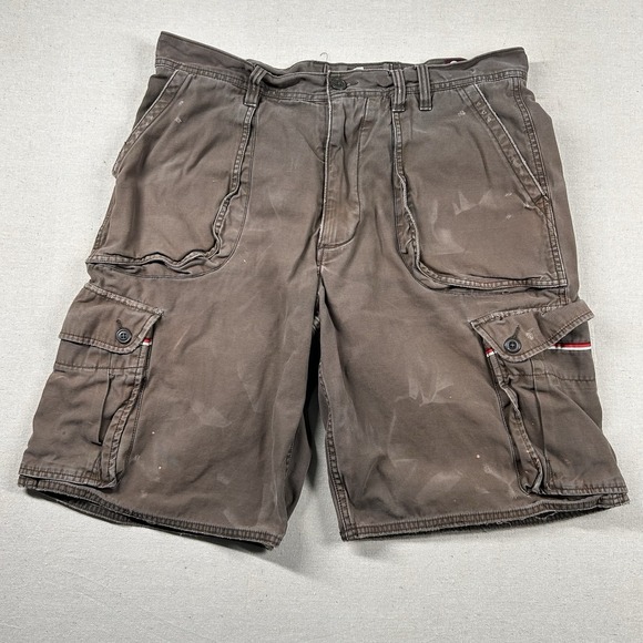 Vintage‎ Old Navy Cargo Shorts Mens 36 Distressed Field Tested Military Surplus - Picture 1 of 11